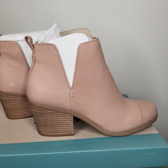 TOMS Womens Everly Cutout Boot Bootie Size 11 Buck Brown Leather - Picture 5 of 11